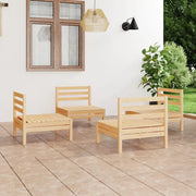 Set Divani da Giardino 4 pz in Legno Massello di Pino cod mxl 44307