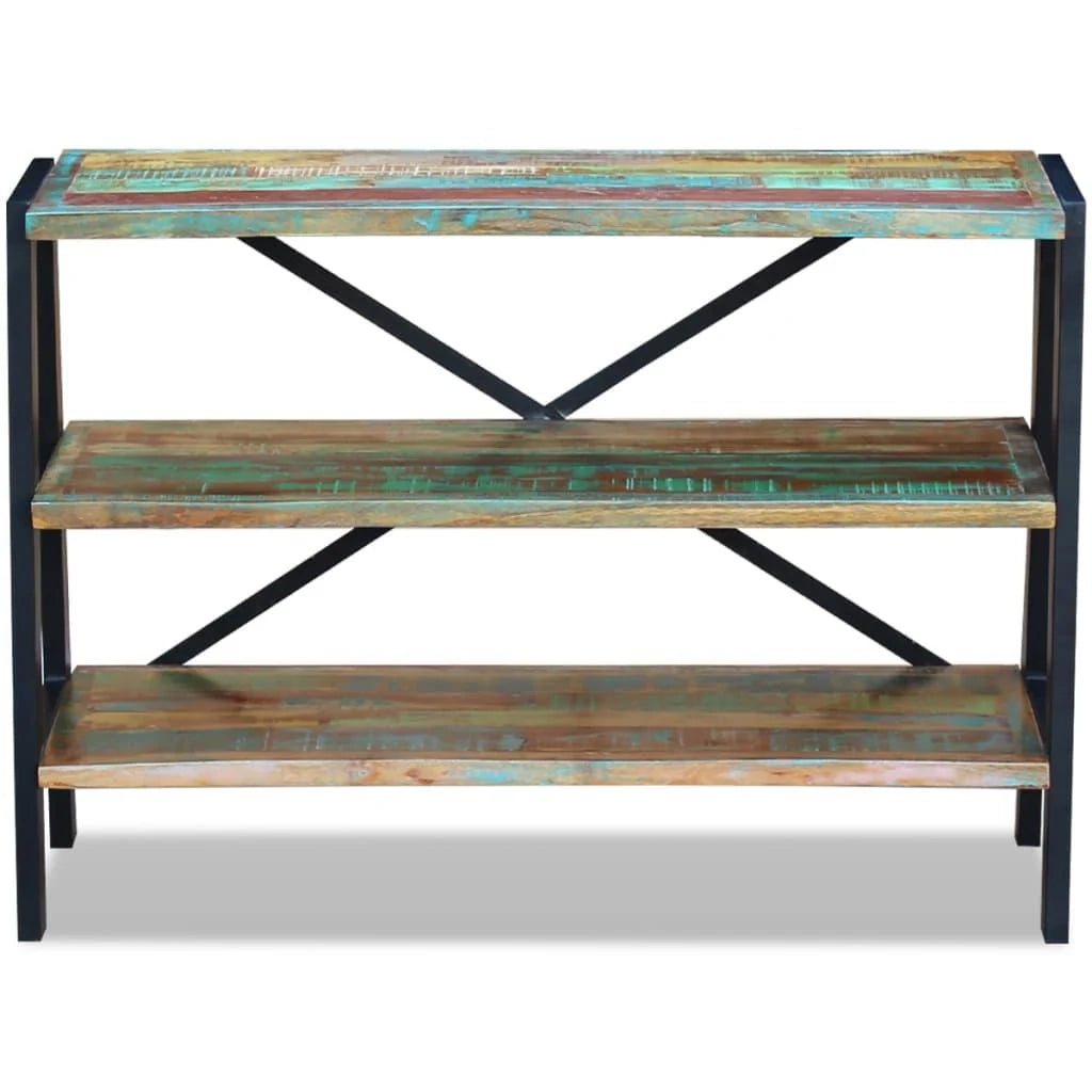 Credenza buffet consolle mobile contenitore 3 ripiani in legno massello di recupero 4402008
