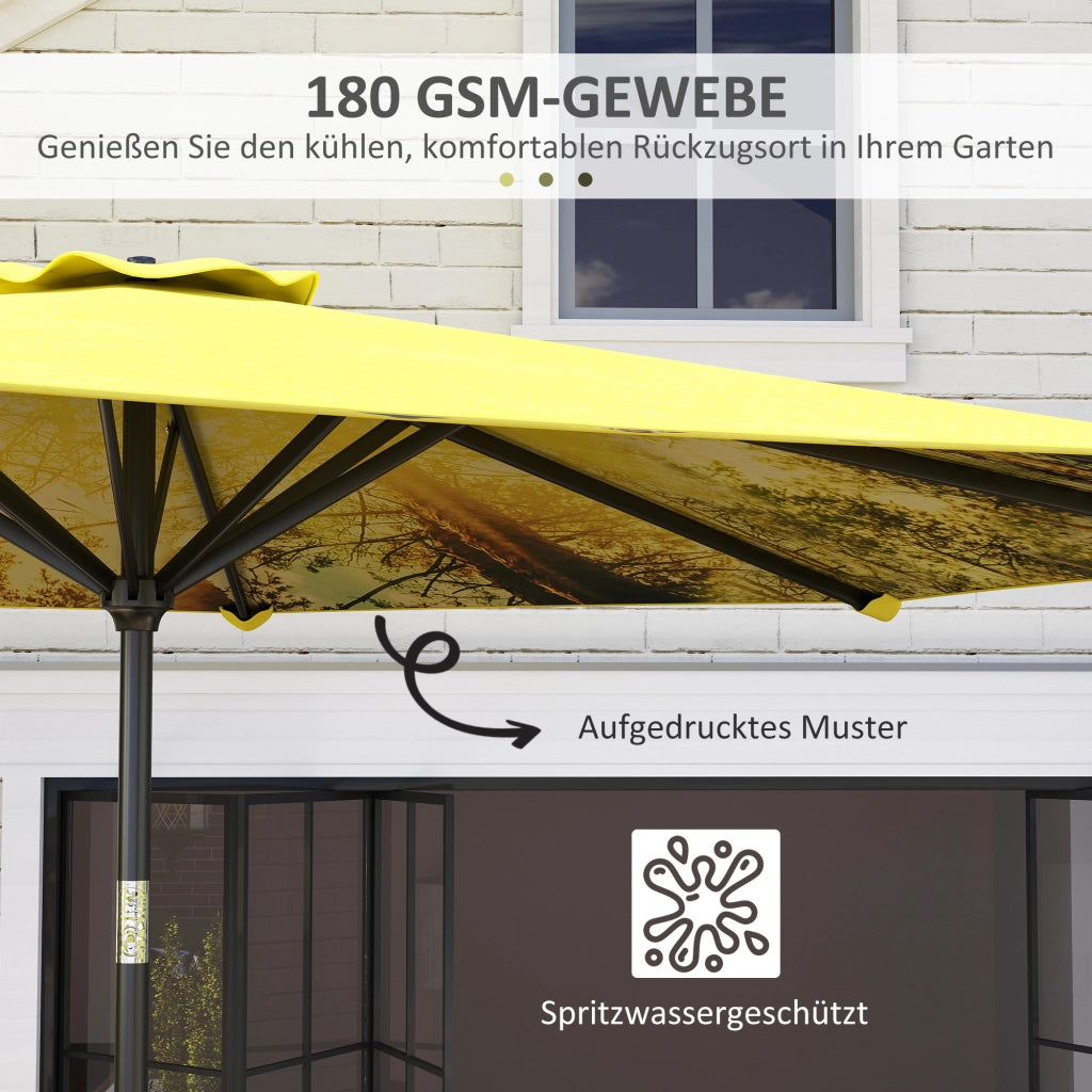 Ombrellone da giardino 300 cm ottagonale ¨C zephmum ¨C giallo con manovella