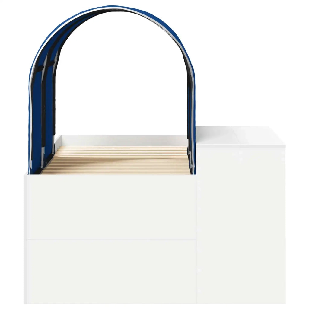 Letto con Tunnel 4 pcs Rovere Artigianale e Blu