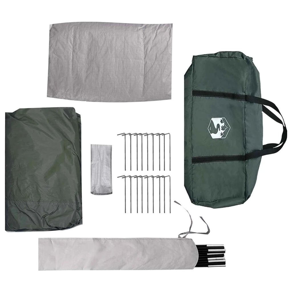 Tenda Capanna Verde militare 12-Persone Poliestere e Acciaio 42028574