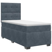 Letto box spring con materasso Grigio Scuro 90 x 190 cm Velluto 3453549