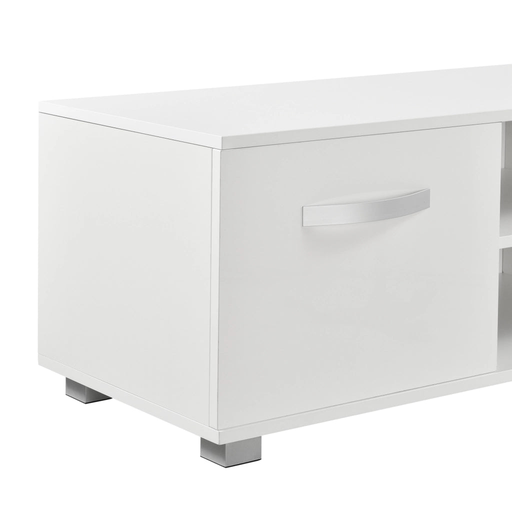 Mobile Porta TV Laugar a 2 Ante e Scomparti 120 x 40 x 38 cm - Bianco [en.casa]