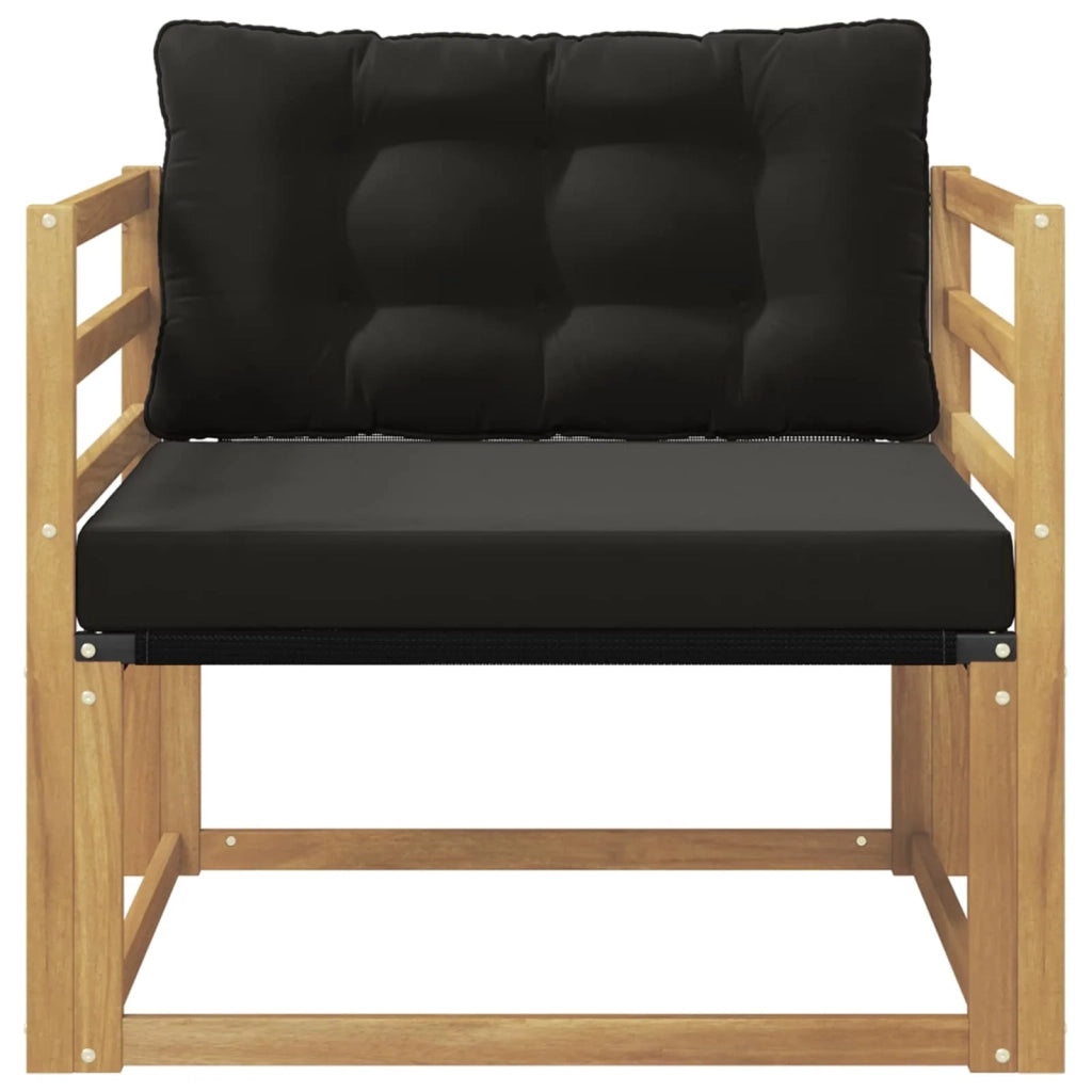 Set di divani da esterno-Sofa da giardino Legno di Acacia Massello e Textilene 275323