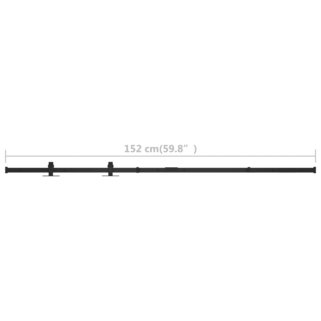 Kit Mini Anta Scorrevole Armadio in Acciaio al Carbonio 152 cm 148019