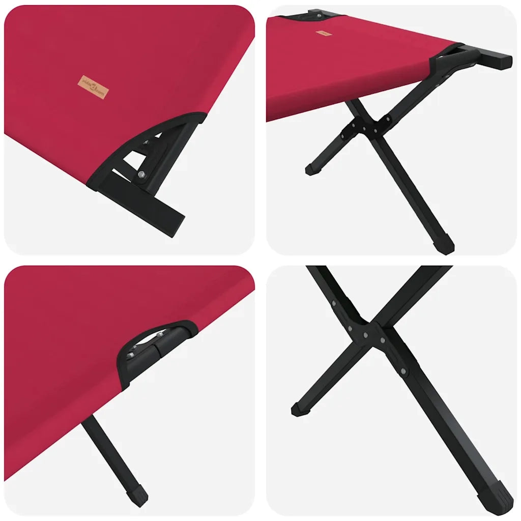 Letto da campeggio pieghevole 2 pz Rosso 193 x 69 x 45 cm CFW6979555