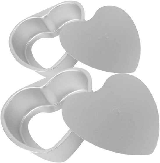 Due Pezzi di Cake Mold in Forma di Cuore – Fornello per Cakes, Cheesecake e Altri Dolci – Accessori da Cucina Non Adesivi