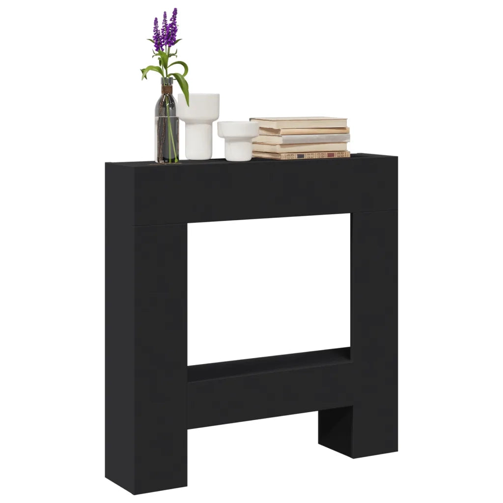Cornice per Camino Nera 81x18x82 cm in Truciolato CFW5276673