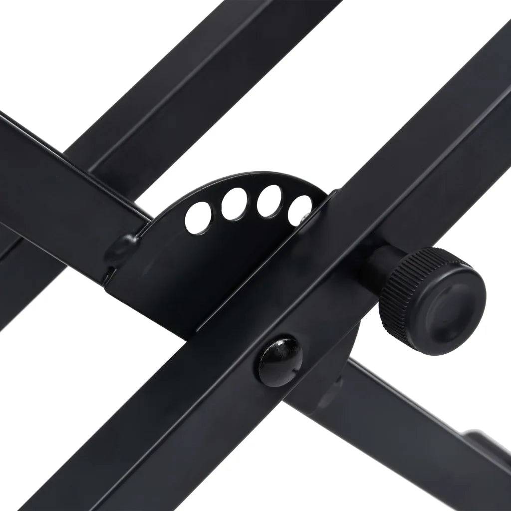 Supporto per Tastiera Musicale a Doppia Staffa a X Nero CFW4518566