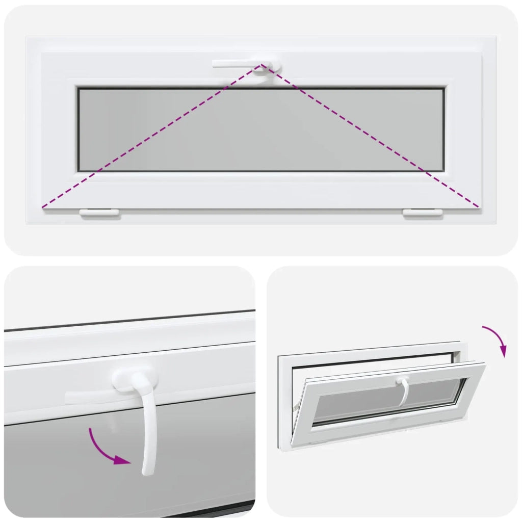 Finestra per Soffitta RISOR 110 x 40 cm PVC e Vetro Antracite CFW6507386