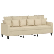 Divano | Divano da soggiorno | Sofa a 3 Posti Crema 180 cm in Tessuto