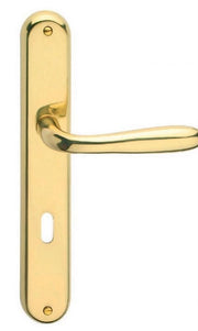 MANIGLIA CON PLACCA OTTONE SERIE CHIARA FB