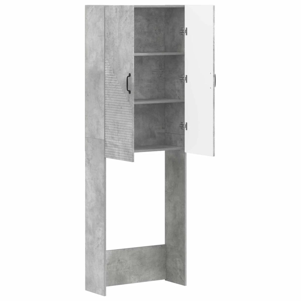 Mobile Bagno HAARLEM Grigio Cemento 66 x 25,5 x 190 cm 896918