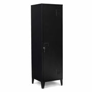 IDMarket - Armadietto ESTER con porta in metallo nero, design industriale
