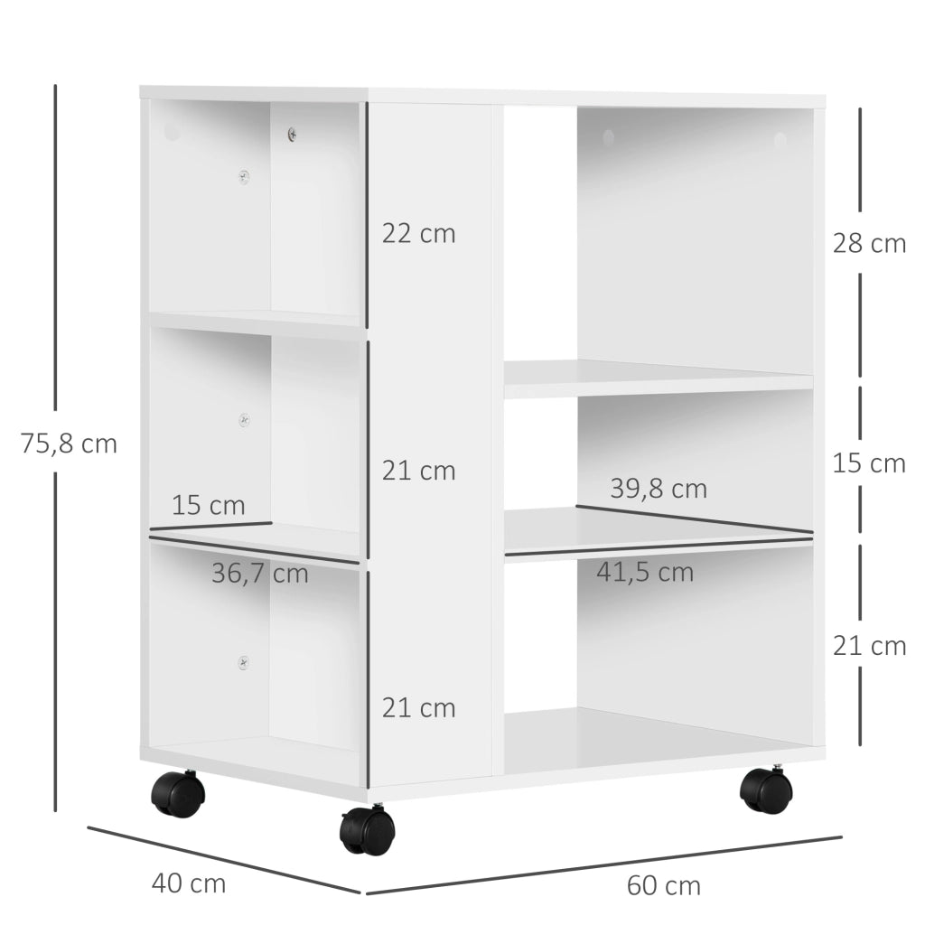 Armadio per Stampante ¨C zephmum ¨C Bianco 60x40x75,8 cm