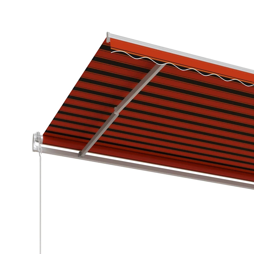 Tenda da Sole Retrattile 600x300 cm Arancione e Marrone 3051208