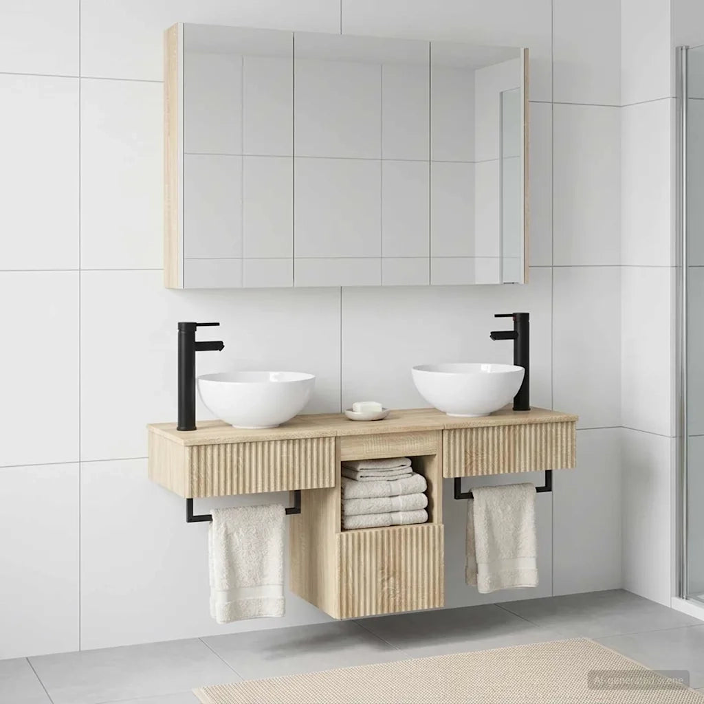 Set di Armadi da Bagno 4 pcs Rovere Sonoma 103,5 x 15,5 x 70 cm 3406265