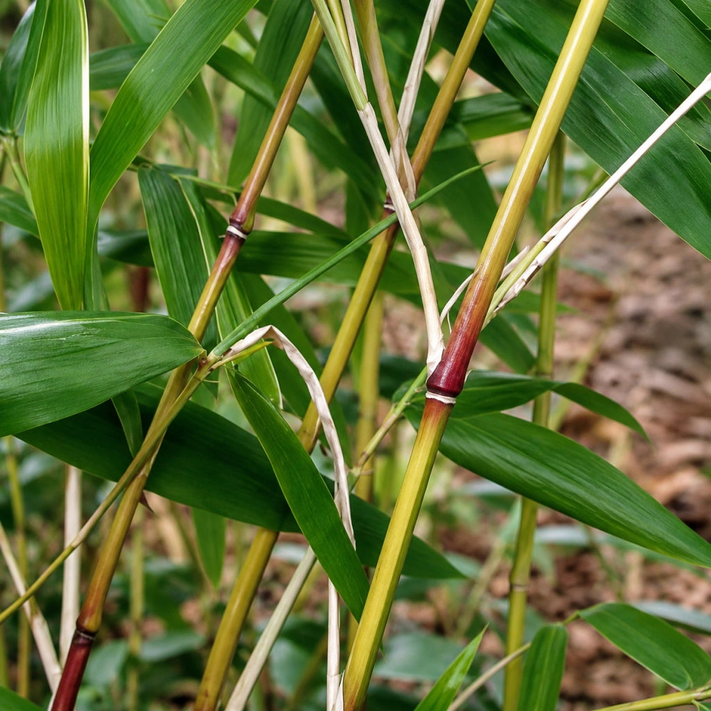 Gardenaria Bambù Rosso - Semiarundinaria yashadake 'Kimmei' - Bambù ornamentale da esterno Altezza: 150/200 cm (vaso28)