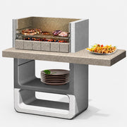 Barbecue agadir 125 x 64 x 110,5 cm in calcestruzzo griglia regolabile