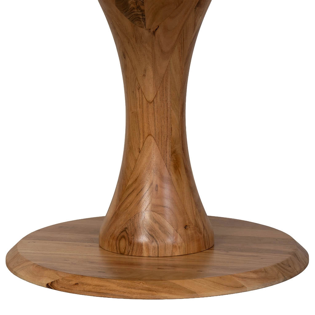 Tavolo da pranzo in legno marrone chiaro 150x150x77h cm