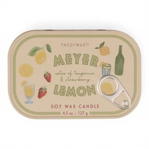 Candela in latta con stampa al limone Bistro da 127 g (4,5 oz) - Limone Meyer