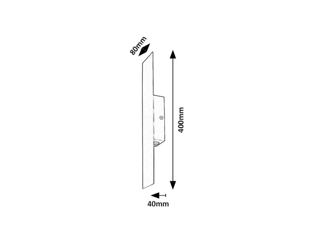 Applique nera rettangolare su/giù LED 6W 3000K Rabalux
