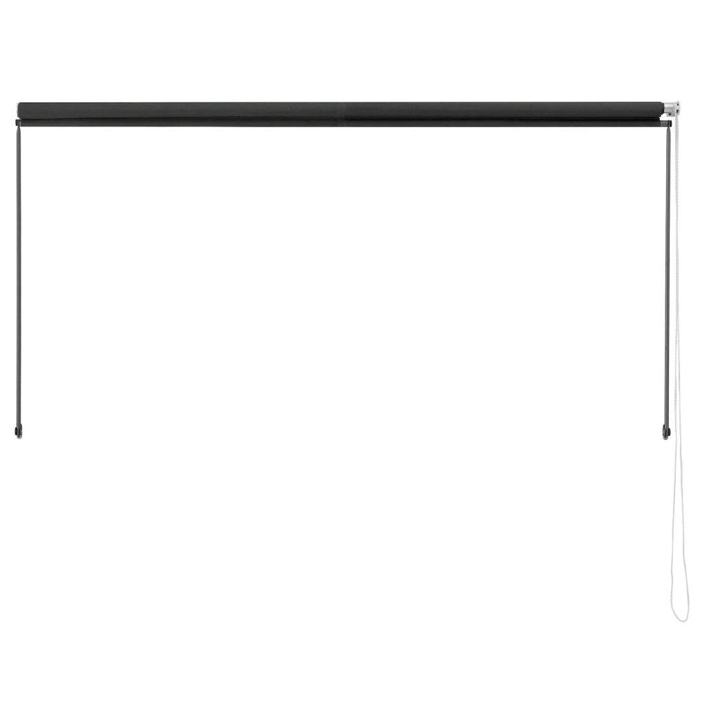 Tenda da sole/ombrellone retrattile da parete con struttura in acciaio 300 x 120 cm grigio 03_0001107