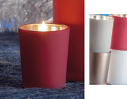 Candela Natalizia natale profumata vetro 5,5 x 6,5 cm 4 Fragranze
