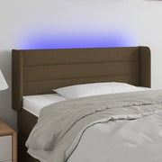 Testiera a LED-Testata con LED Marrone Scuro 103x16x78/88 cm in Tessuto 982389