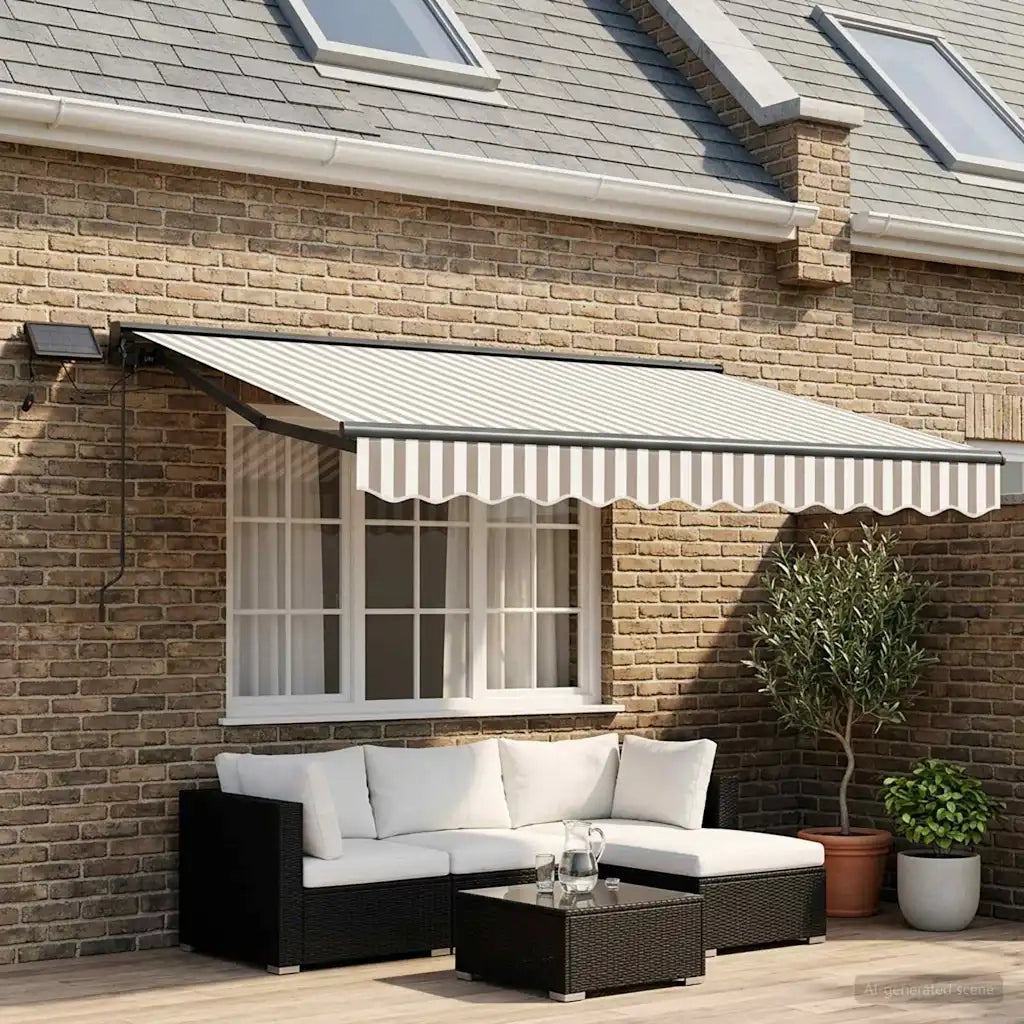 Cornice per Tenda Manuale con LED 3 x 2 m 3425655