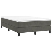 Letto matrimoniale | Letto per adulti | Giroletto a Molle con Materasso Grigio Scuro 120x190 cm Velluto