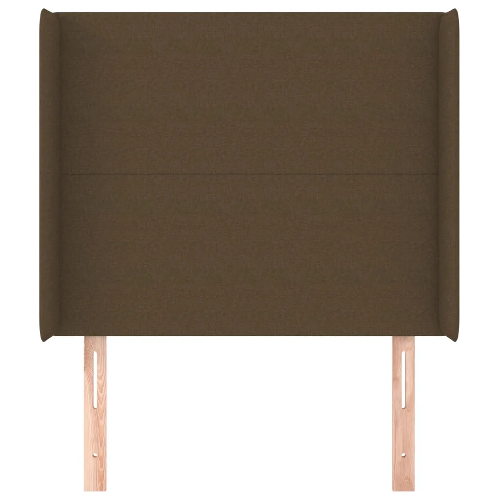 Testiera ad Orecchio Marrone Scuro 103x16x118/128 cm in Tessuto 3119293