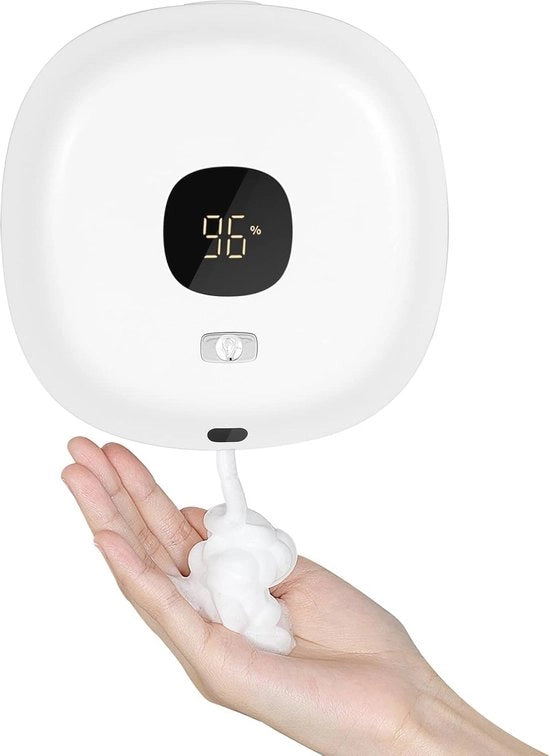 Dispensatore di Sapone per Parete - Ricaricabile con Sensore IR per Bagno e Cucina - 300 ml Sapone Schiuma e Liquido