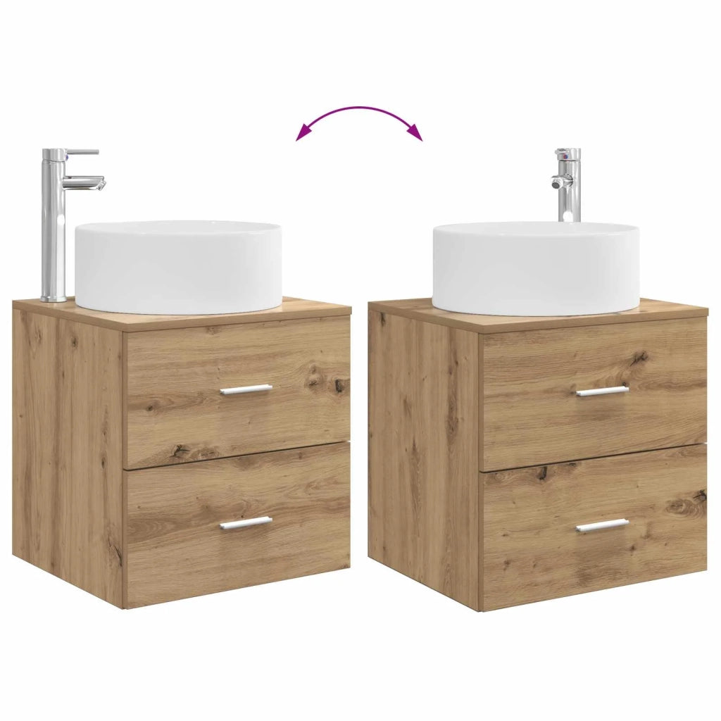Set di mobili per il bagno 2 pz Rovere Artigianale 3404015