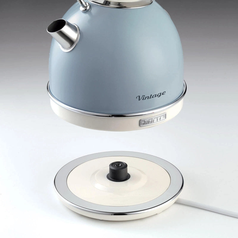 Bollitore elettrico 1,7L - Infusi, tè e tisane - Autospegnimento - 2000W - Acciaio Inox - Celeste