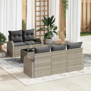 Set Divano da Giardino Grigio chiaro 55 x 55 x 37 cm polyrattan