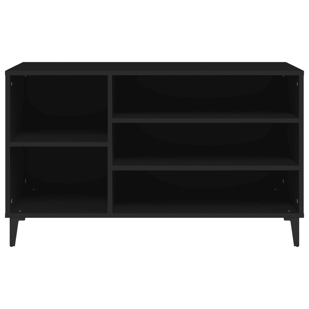 Scarpiera Nera 102x36x60 cm in Legno Multistrato 819749