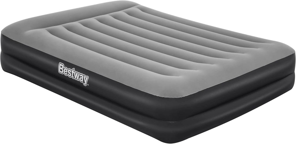 Bestway Airbed Tritech Matrimoniale Gonfiabile 203x152x46 cm Nero/Grigio con Pompa Elettrica Integrata e Tecnologia Ultra-Fresh