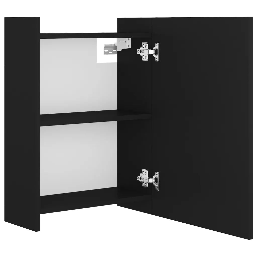 Mobile bagno con specchio-Armadietto a Specchio da Bagno-Armadietto a Specchio da Bagno Nero 62,5x20,5x64cm Legno Multistrato