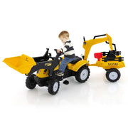 Trattore 3 in 1 con rimorchio rimovibile 180 x 41 x 64 cm design moderno PP giallo 20_0009928