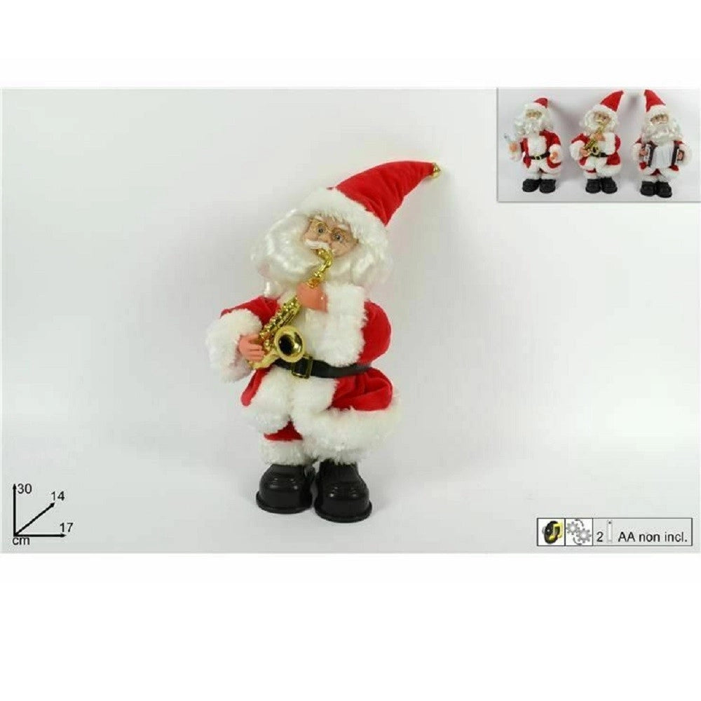 Trade Shop - Babbo Natale Con Musica Movimento Decorazione Natale 17x30x14cm Vari Modelli -