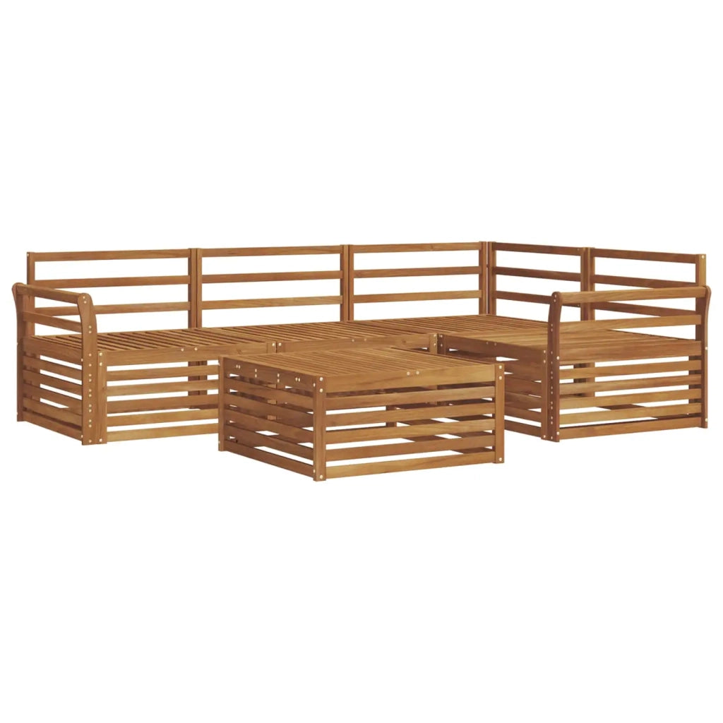 Set di divani da esterno 5 pcs Naturale
