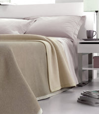 Coperta Pura Lana 1 Piazza e Mezzo Dobleface 450gr Cober Double Tortora