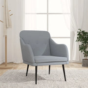Poltrona-Divano Sedia-Poltroncina Grigio Chiaro 63x76x80 cm in Tessuto