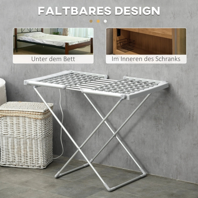 STENDIBIANCHERIA ELETTRICO PIEGHEVOLE 144x53x91 cm Alluminio Argento