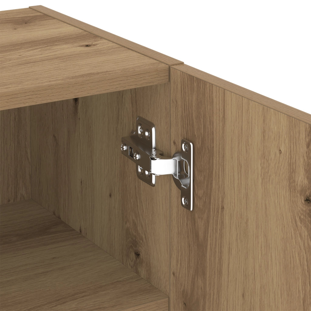 Mobile TV  con luci LED Rovere Artisan 40,5x30x102 cm