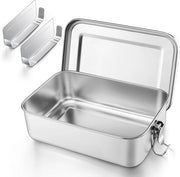 Lunchbox con sezioni, lunchbox in acciaio inossidabile e bentobox per bambini e adulti, lunchbox con distributore rimovibile per pic-nic, scuola e in viaggio, impermeabile e lavastoviglie resistente - 1400 ml