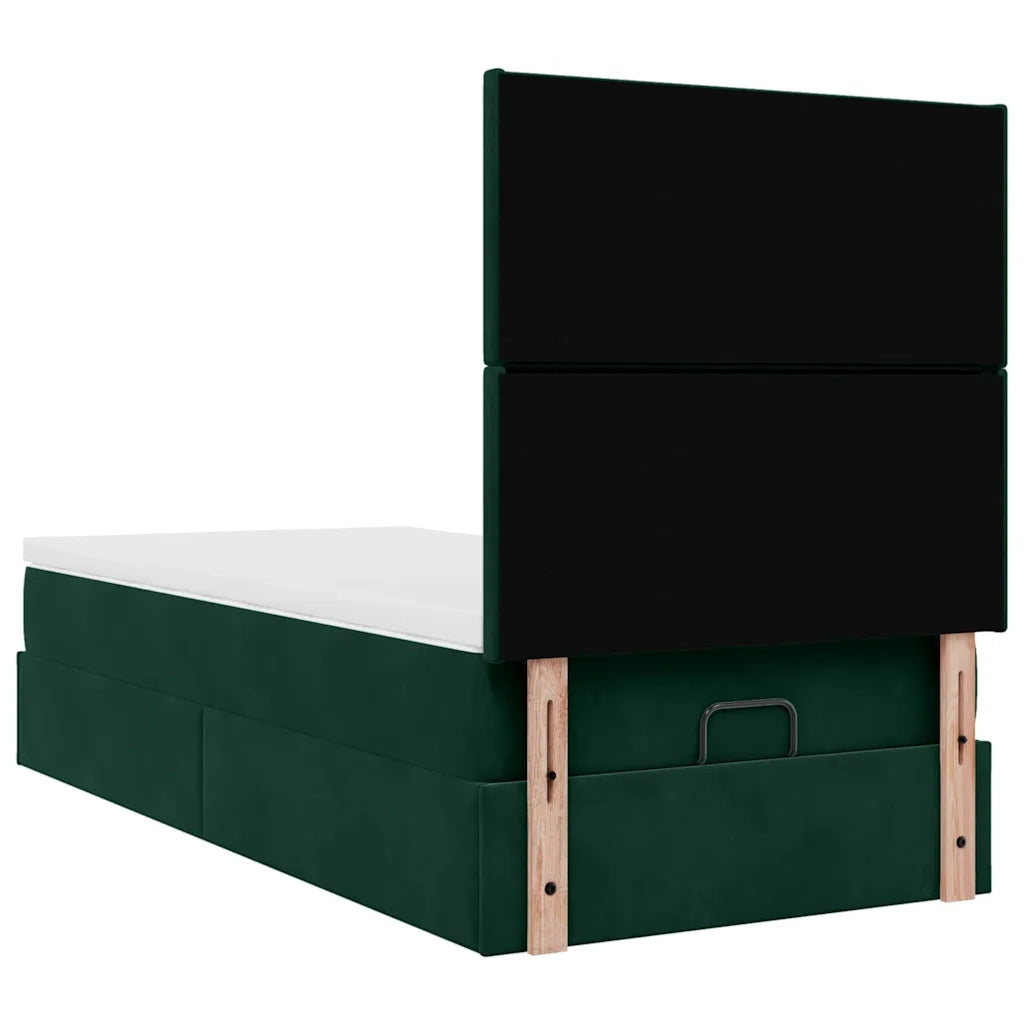 Struttura Letto Pouf con Materassi 100x200 cm Velluto 3313382