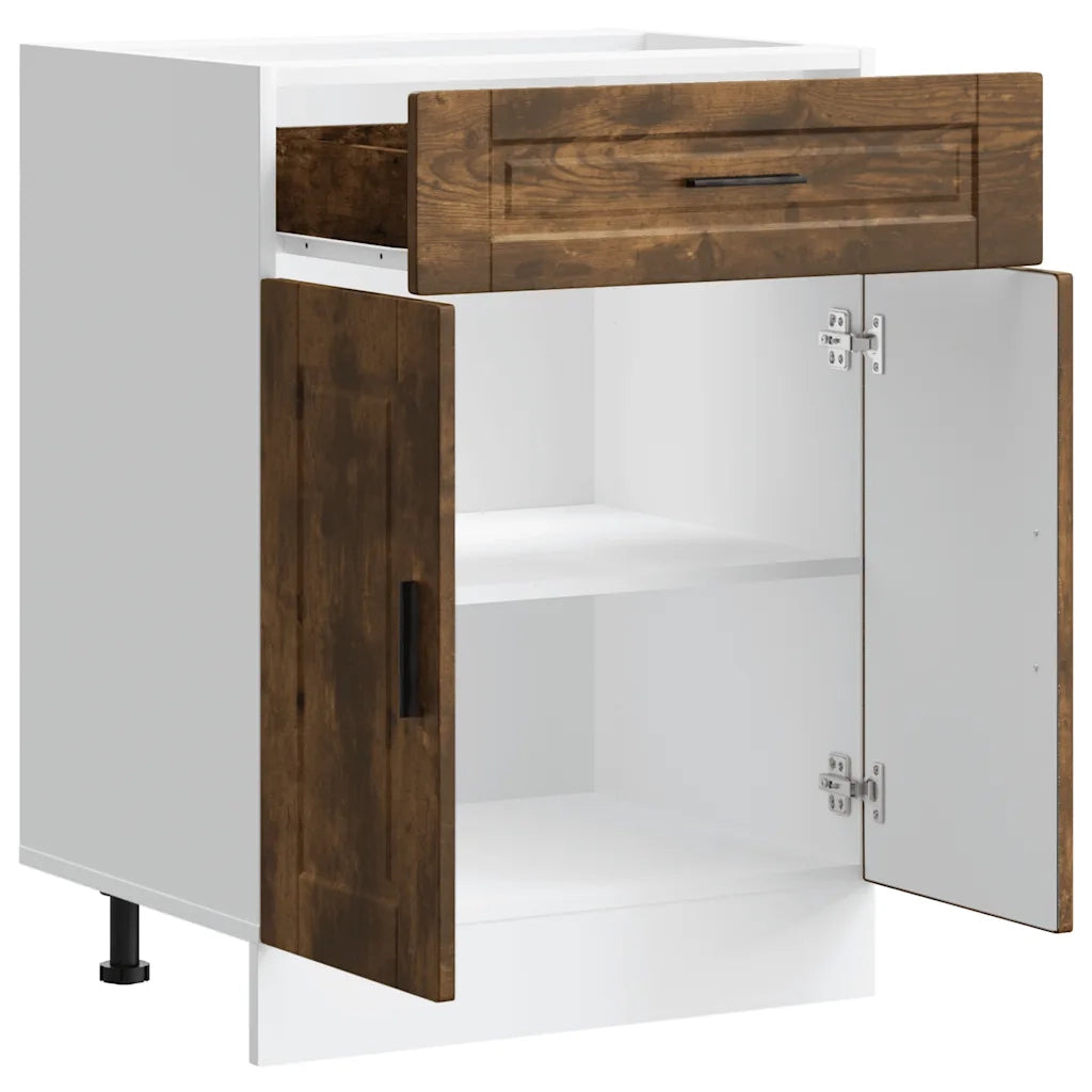 Base da Cucina Porto Rovere Fumo in Legno Multistrato 853972