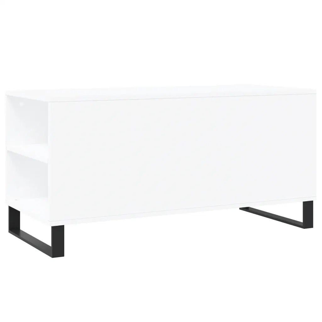 Tavolino da salotto | Tavolino da caff¨¨ | Tavolino da Soggiorno Bianco 102x44,5x50 cm in Legno Multistrato